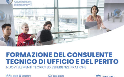 Formazione del consulente tecnico di ufficio e del perito – 30 Settembre